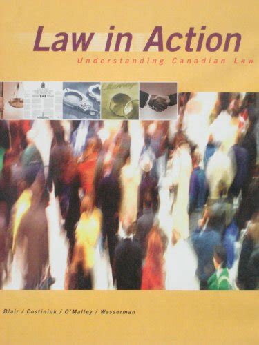 Law in action understanding canadian law textbook answers. - Mitteilungen der naturforschenden gesellschaft in bern.