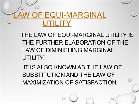 Law of equi marginal utility - SlideShare