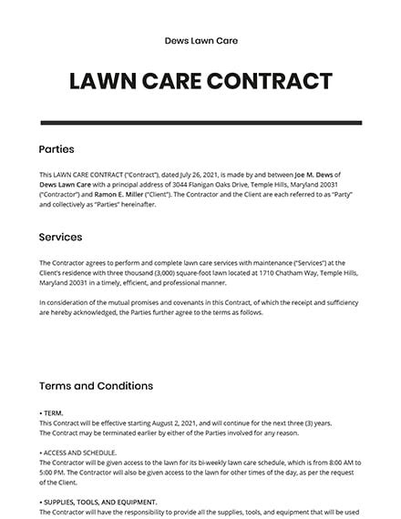 Lawn Care Word Templates - Design, Free, Download Template.net