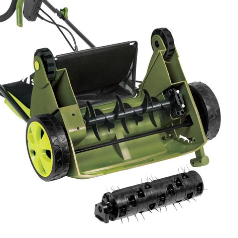 Amazon.com : Sun Joe AJ805E 15-Inch 13-Amp Electric Dethatcher and Scarifier w/Removeable 13.2-Gal Collection Bag, 5-Position Height Adjustment, Airboost Technology Increases Lawn Health, Green : Patio, Lawn & Garden. 