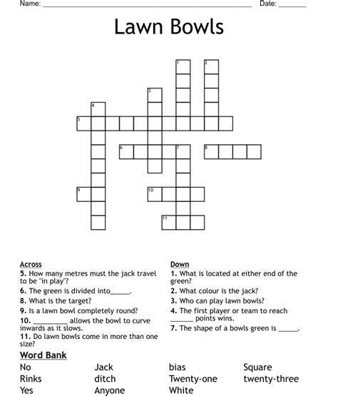 The Crossword Solver found 30 answers to "equipment for lawn bowls umpire, measuring ... (8", 8 letters crossword clue. The Crossword Solver finds answers to classic crosswords and cryptic crossword puzzles. Enter the length or pattern for better results. Click the answer to find similar crossword clues . Enter a Crossword Clue.