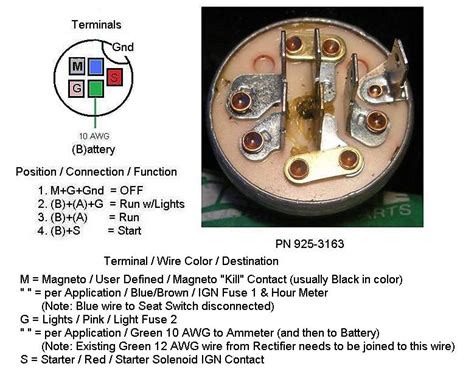 Lawn mower 7 terminal ignition switch wiring diagram. Dec 24, 2020 · Craftsmen Riding Lawn Mower Ignition Switch with 3 Position 2 Keys 5 Terminals Sears Mower STD365402 24688 725-0267 925-0267 ... Switch type: Ignition Switch: Terminal: Screw: Material: zink alloy: Actuator type: ... If the circuit is not properly fused there is a potential of frying up the the wiring harness and possibly damaging other ... 