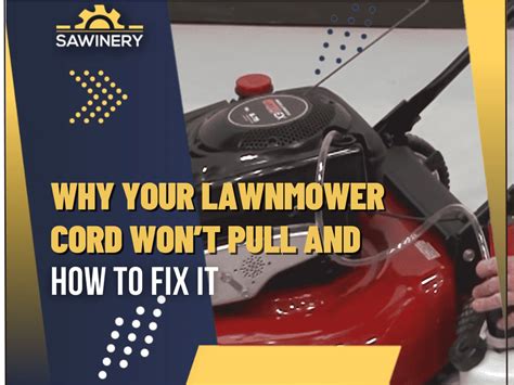 Lawn mower cord stuck. Things To Know About Lawn mower cord stuck. 