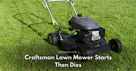 Lawn mower starts then dies right away. First, check the air filter and replace it if it is dirty. Next, check the oil level. Fill with proper oil grade if necessary. Then start the mower and let it run for 5-10 minutes to burn off any oil that may have found its way to the engine. Also, mowing at step angles for a long period could cause smoke as there could be oil leakage. 