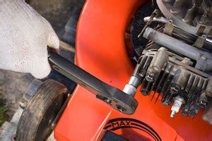 Hydro-Lock. If the blade is clear and in good condition, check the oil filter. If it's full of oil, the piston cylinder may be full of oil, causing hydro-lock. This can happen when you tilt the mower forward and hold it that way for a few minutes. Normally, when you pull the starting rope, it moves the piston.. 