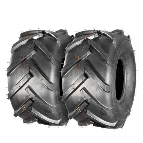 Lawn tractor tires 20x10x8. Rounded shoulders reduce turf damage. Strong carcass designed to support the weight of lawn equipment. Superior value with proven quality. Max Load Capacity: 1190 lb. Max PSI: 22. Packaging type: Branded label. Ply: 4. Rim Size: 8". Tire Size: 20x10.00-8. 