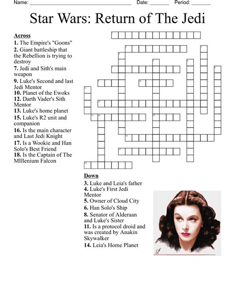 Lawrence who co-wrote return of the jedi crossword clue. The Crossword Solver found 30 answers to "return of the jedi" creature", 4 letters crossword clue. The Crossword Solver finds answers to classic crosswords and cryptic crossword puzzles. Enter the length or pattern for better results. Click the answer to find similar crossword clues . Enter a Crossword Clue. 