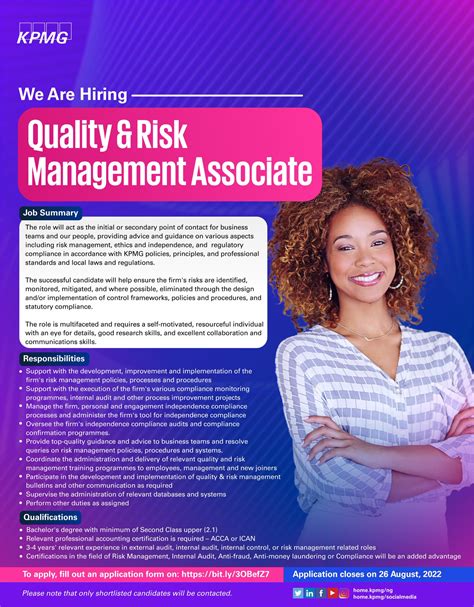 Lawyer, Quality and Risk Management at KPMG Nigeria