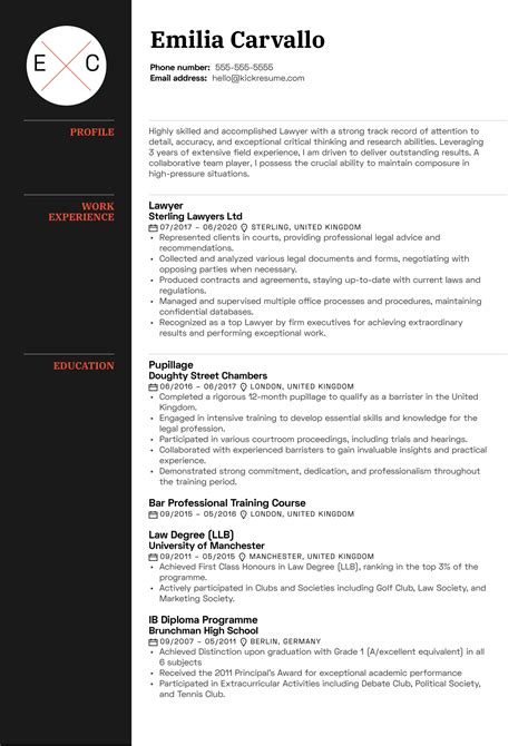 Lawyer resume. Professional Lawyer Resume Example. Get hired faster and learn to perfect your new resume with our free, outstanding Professional Lawyer resume example. Copy and paste this resume example free of charge or rewrite it directly in our job-landing resume builder. Rewrite Sample with AI. Written by Milan Šaržík, CPRW. 