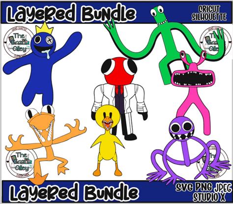 Layered SVG BUNDLE Rainbow Friends Roblox Game Png Jpeg Etsy