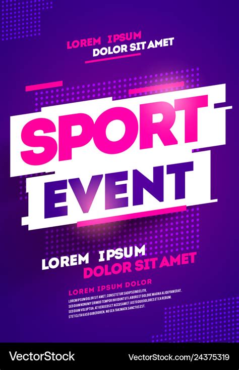 Layout design template for event Royalty Free Vector Image