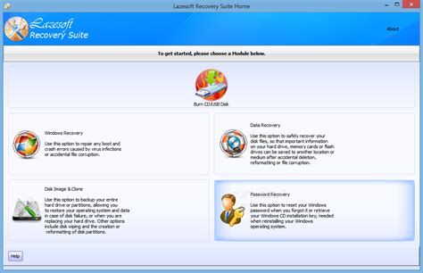 Lazesoft. No technical background is required. Main features of Lazesoft Windows Recovery Home Edition: Create Recovery CD (bootable) or USB Disk to load. Fix boot problems with Lazesoft Recovery Recover ... 