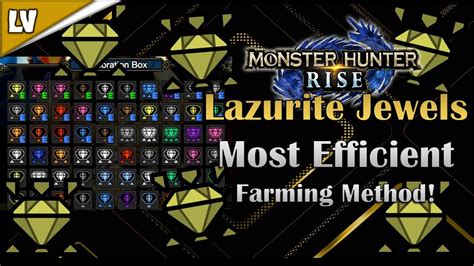 lazurite jewels EDIT : i follow your guy's advices and i got a lot of em now and got all my decos, tyvm all! is there like any effective hunt to farm lazurite jewels cause, god damn 5 jewels per Crit boost and tenderizer jewel is a bit expensive lmao..