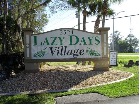 Lazy days villages. Lazy Days Village is an age-restricted (55+) manufactured home community located in 2524 N Tamiami Trail, North Fort Myers, FL 33903. Lazy Days Village is a land-lease community and has a total of 420 home sites. Home site lot rent ranges from $135 per month and includes the following: 