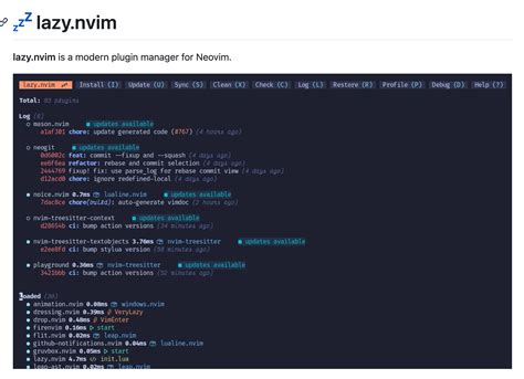 Lazy nvim install.  If you see a black window with no content when open...