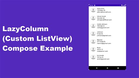 Lazycolumn compose example.  It uses a LazyColumn to display the In this guide,...