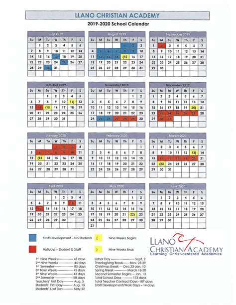 Lca Academic Calendar