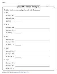Lcm worksheets with answers.  The exercises covered in this module include f...