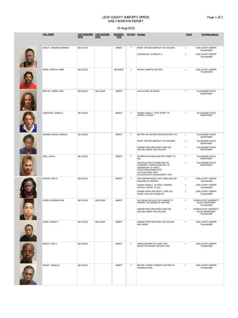 Lcso Booking Report