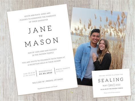 Lds Wedding Invitations