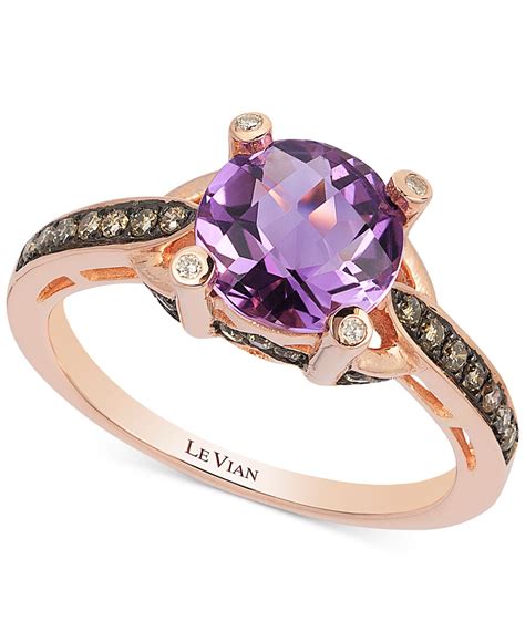 Le Vian Amethyst (1-3/8 ct. t.w.) & Diamond (1/4 ct. t.w) Ring in …