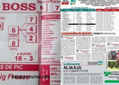 Le boss du pmu.  Mise &agrave; jour tous les matins.  B&eacute;n&eacute;ficiez de nos conseils avis...