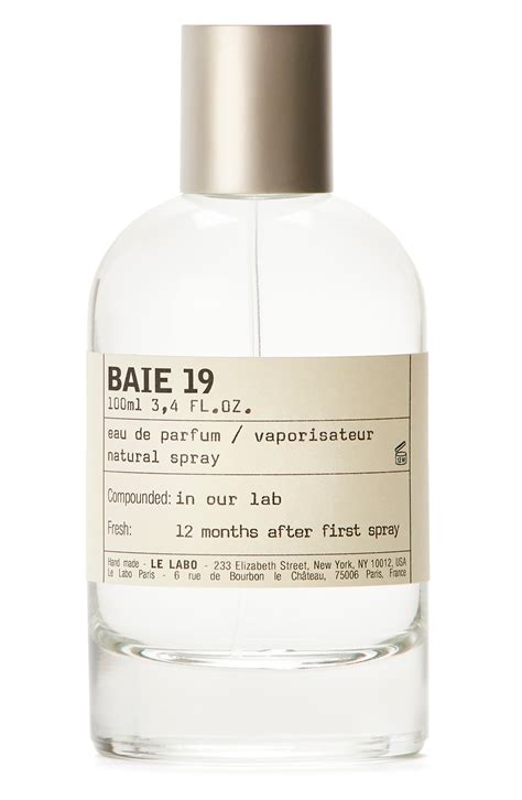 Le labo baie 19. 7.7 / 10 149 Bewertungen. Baie 19 (Eau de Parfum) ist ein beliebtes Parfum von Le Labo für Damen und Herren und erschien im Jahr 2019. Der Duft ist grün-erdig. Es wird von Estēe Lauder Companies vermarktet. Mehr. 