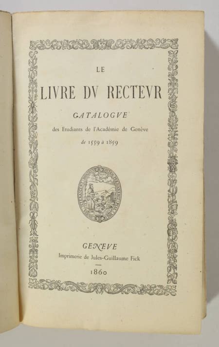 Le livre du recteur de l'acade mie de geneve (1559 1878). - Audi q7 2010 fsi repair manual.