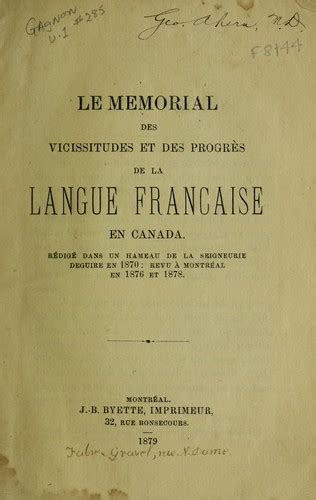 Le mémorial des vicissitudes et des progrès de la langue française en canada. - 06 kawasaki brute force 650 manual.
