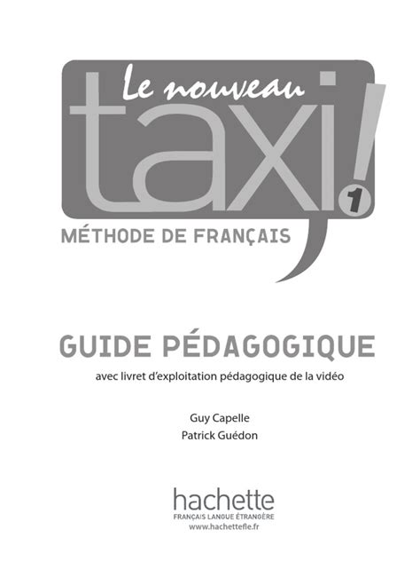 Le nouveau taxi 1 guide pedagogique. - Manuales de reparación de canon eos.