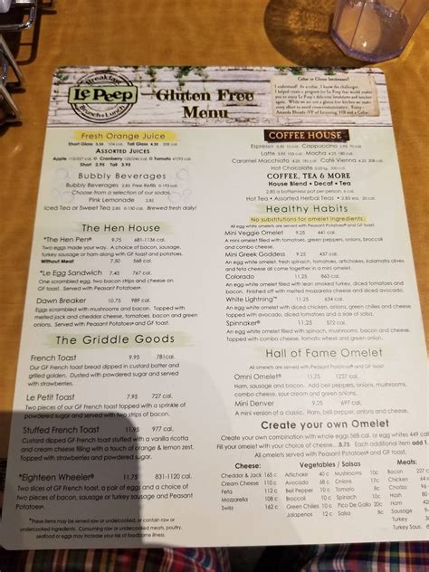 Restaurant menu, map for Le Peep located in 37205, Nashville TN, 5133 Harding Pike.. 