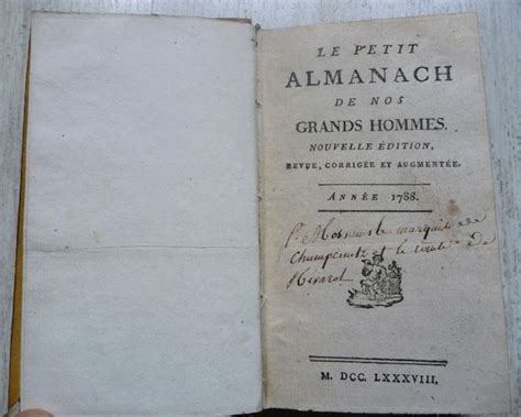 Le petit almanach de nos grands hommes. - 1997 cadillac deville servizio manuale di riparazione.