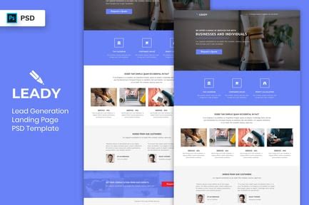 Lead Generation Landing Page PSD Template03 UpLabs