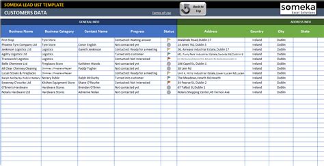 Lead Spreadsheet with regard to Lead List Excel Template For Small