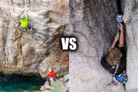 Lead climbing vs trad climbing. .  ...