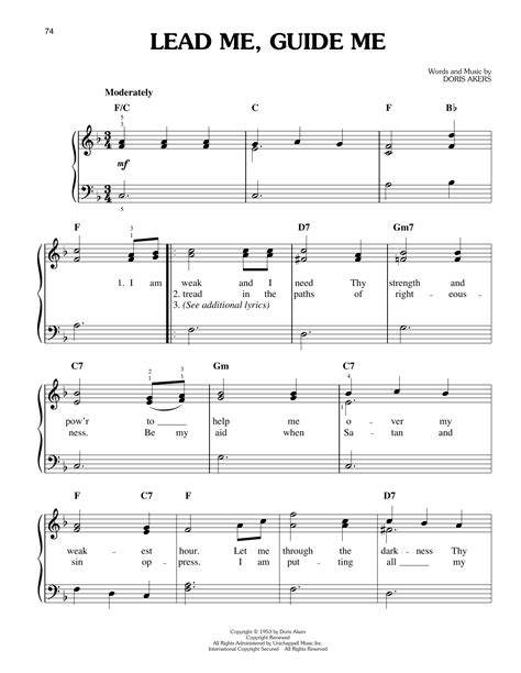 Lead me guide me sheet music. - Tourette syndrome handbook for patient and family.