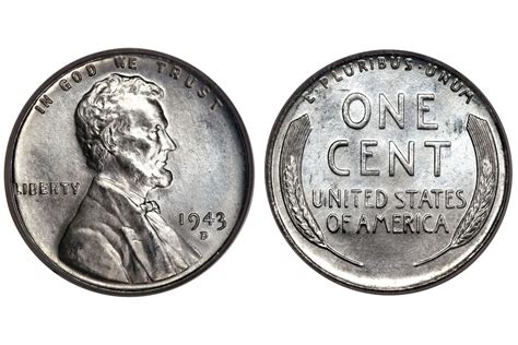 1943 steel cents are U.S. one-cent coins that 