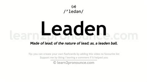 Leaden Definition & Meaning - Merriam-Webster