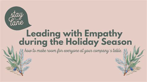 Leading with Empathy during the Holiday Season - Infinia Search