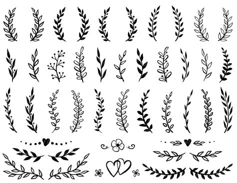 Leaf Branch Clipart - Etsy