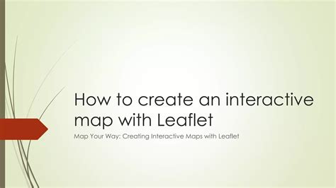 Leaflet carte.  Learn the basics of Leaflet to create interactive maps and integrate th...