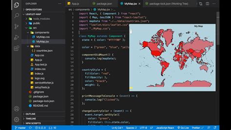 Leaflet map react.  This leaflet element is usually created in componentWillMount(), ...