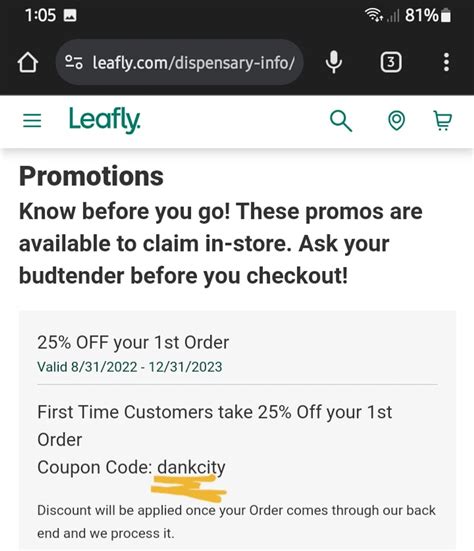 Leafly promo codes. Looking for weed deals in Kansas City, MO? Find special sales, promo codes, coupons, and discounts on flower, carts, edibles, and dabs. Get the best dispensaries deals in your neighborhood on... 
