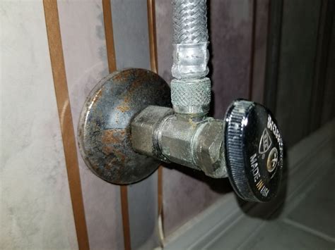 Leaking toilet valve. 