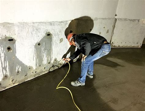 Leaky basement repair. Steps. 1. Inspect and identify source of leak (ie crack in the wall, leaking window, etc). Look carefully at organic surfaces such as wood, drywall, and carpets in a finished … 