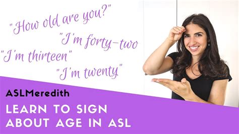 Learn ASL: Ask and Answer About Age in American Sign Language …