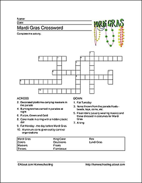 Learn About Mardi Gras with Free Printables! Basic geography