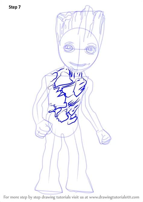 Learn How to Draw Groot (Marvel Comics) Step by Step Drawing Tutorials