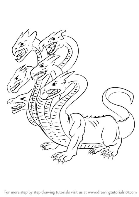 Learn How to Draw Hydra (Greek mythology) Step by Step Drawing Tutorials