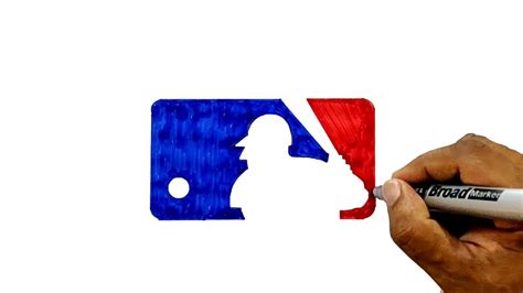 Learn How to Draw MLB Logo (MLB) Step by Step Drawing Tutorials
